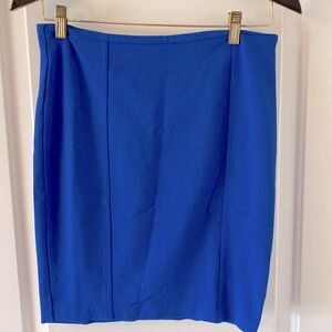 Blue pencil skirt